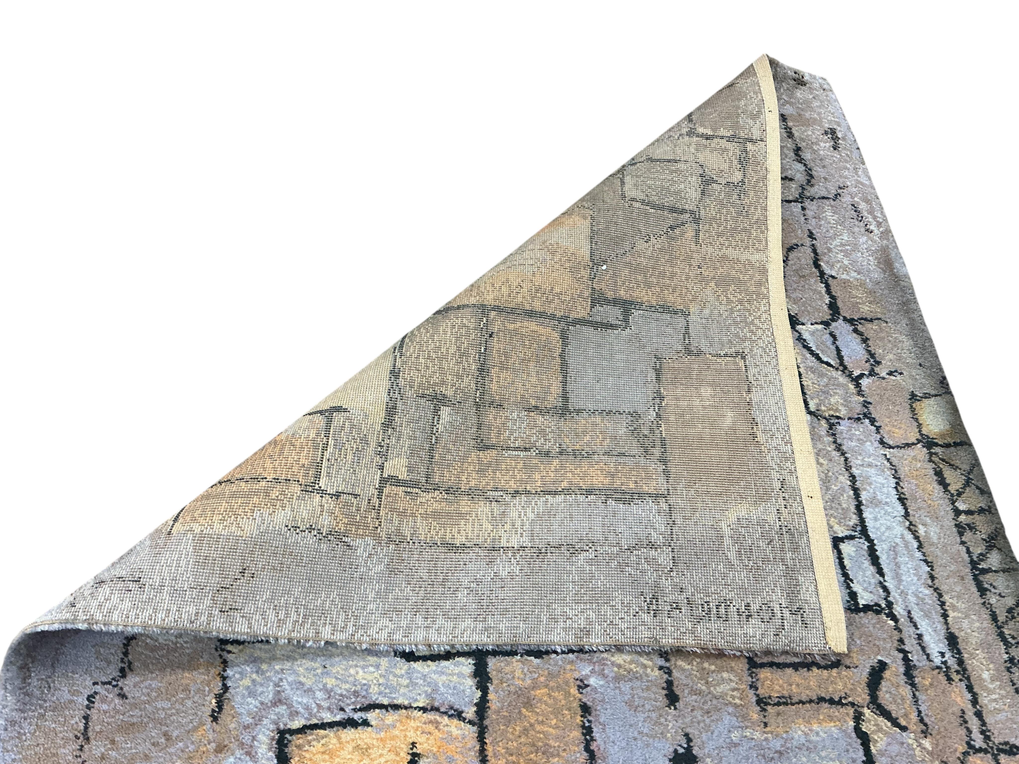 After Mondrian, a Contemporary polychrome abstract geometric rug, 200 x 140cm